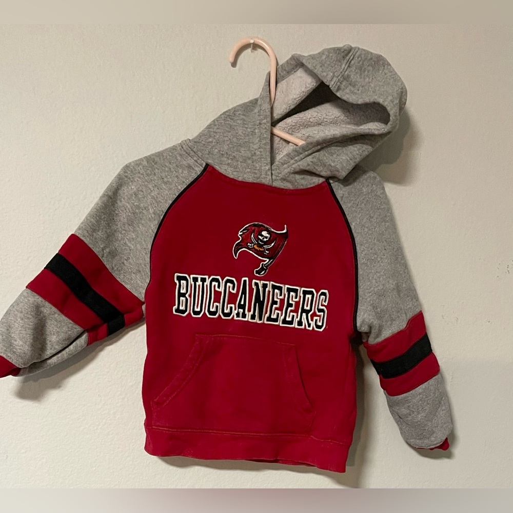 NFL Buccaneers Kids Hoodie - Red and Gray